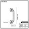 Alpine Industries 12 Stainless Steel Safety Grab Bar ALP484-12-2pk - alternate 3